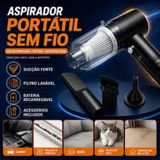 Aspirador De Pó Portátil Sem Fio De Alta Potência Para Carro Doméstico Com Filtro Lavável