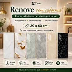 Kit 10 Painéis PVC 3D Mármore Decorativo Parede Cozinha Banheiro Sala
