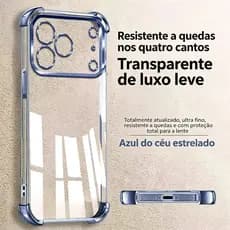 Proteção Sem Comprometer o Estilo Capa Capinha Para iPhone 16 15 14 Plus 13 12 11 Pro Max Normal Brilho e Elegância