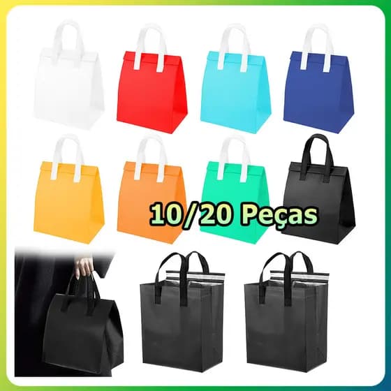 10/20 Bolsa térmica bolsa refrigerante bolsa de piquenique bolsa para comida para viagem para alimentos quentes e frios