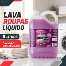 Lava Roupas Sabão Liquido Com Bicarbonato E Álcool 5 Litros