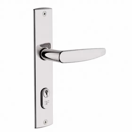 Fechadura Externa Residencial  Cromada 40mm Porta de Bater
