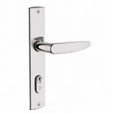Fechadura Externa Residencial  Cromada 40mm Porta de Bater