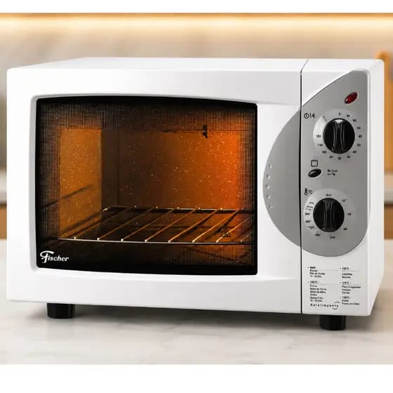 Forno de Bancada Elétrico Fischer Grill 44L Branco Autolimpante - 50 à 320°C