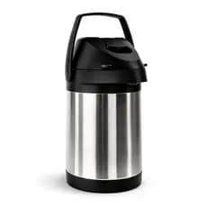 Garrafa Térmica Aço Inox Detalhes em Preto 3L Água Quente e Frio Café Tereré Chá