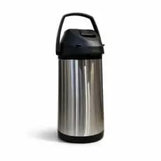 Garrafa Térmica Aço Inox Detalhes em Preto 4L Café Tereré Chá Água Quente e Frio