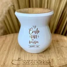 Cuia de Chimarrão Personalizado a Laser com Nome Frase Logo