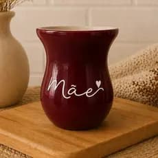 Cuia Personalizada Dia das Mães a Laser para Chimarrão Com Nome Arte
