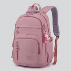 Mochila feminina casual e versátil leve e à prova d'água com grande capacidade para estudantes