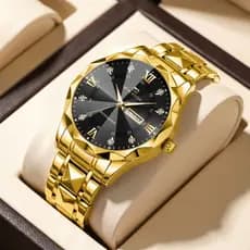 VAVA VOOM-2733 Relógio Masculino Esportivo Dourado - Resistente à Água+ Ideal para presentear