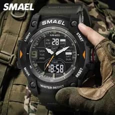 SMAEL 8117 Waterproof Outdoor Sports Alarm Electronic Watch Fashionable Sports Men's Watches + Dating Gifts