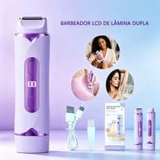 Maquininha Depilador Elétrico Feminino Navalha 2 Em 1,Recarregável,Depilação indolor