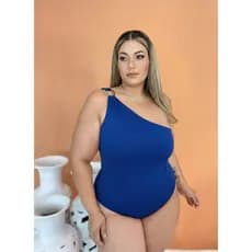 Body Plus Size Microfibra Um Ombro Só com Argola Luxo Jogo da Copa Brasil Core Estilo Blogueira Trend