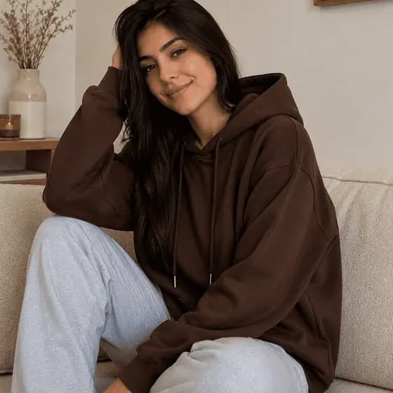 Blusa de Frio Moletom Feminino Capuz e Bolso Algodão Flanelado Básica e Elegante Unissex