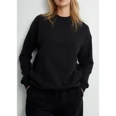 Blusa de Frio Moletom Liso Estilo Careca para Inverno Moletom Básico Algodão