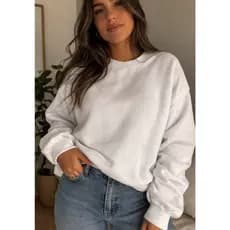 Moletom Básico Gola Redonda Blusa De Frio Careca Unisex