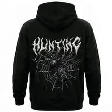 Blusa Moletom Estampado Aranha Frase Hunting Estiloso Unisex Confortável