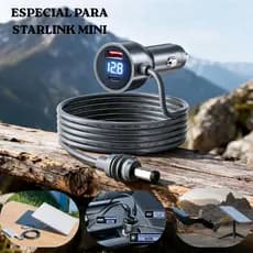 Cabo Carregador Veicular Exclusivo para Starlink Mini, PD 72W, 12V/24V, 2 Metros