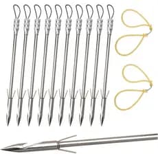 Kit 10 Dardo 2 Elástico Atiradeira Estilingue Spincast Pesca