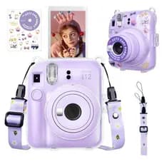 Bolsa Fotográfica Para For Instax Mini 12 Transparente Câmera Com Adesivo De Alça