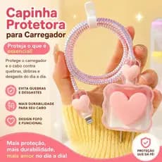 Capa de Silicone para Carregador iPhone 18W/20W, Protetor de Cabo e Organizador de Enrolamento, Design de Desenho Animad