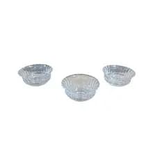 Conjunto Trio  Vidro Design Elegante Durabilidade Alta Precisao tigelas sobremesafesta serve delicia