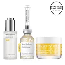 [Sungboon] Trio Completo de Cuidados Firmadores |   Retinol, Colágeno e Peptídeos Essenciais para Hidratação, Elasticida