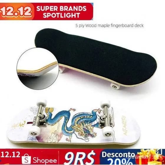 Skate de Dedo Profissional Mini Skate Maple Rock Duplo Criativo Esportes de Dedo Profissional Rolamento Fingerboard FODI