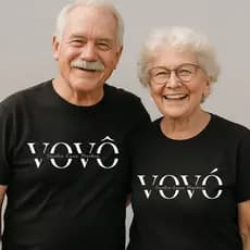 Kit 2 Camisetas Personalizadas VOVÓ E VOVÔ | Personalize NOMES 100% Algodão 30.1 Premium|  P ao G3 - PLUS SIZE