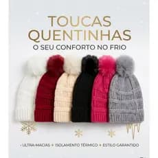 Touca Feminina Tricot Elegante Estilosa Premium Quentinha Macia Moderna Outono Inverno Gorro