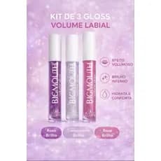 Kit 3 Gloss Big Mouth Volume Labial Allebeau