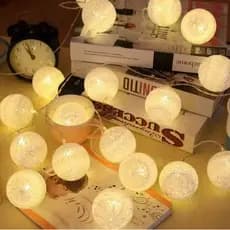 Cordão De Luz Led Bolinhas De Texturizada 5m Bivolt Amarelo 127/220v