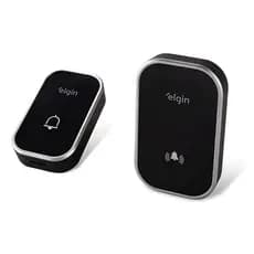 Campainha Sem Fio Elgin Preto 280m - 36 Tons + 1 Pilha Extra Preto 127/220v