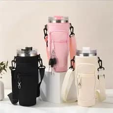 Bolsa Porta Garrafas De Água Compatível Com Copo 40oz 1200ml Para Celular Chaveiro Com Alça De Ombro Ajustável