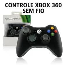 🎮🔥 Controle Xbox 360 Preto – Sem Fio e Com Fio 🔋📡 |  Wireless Joystick Para Compatível PC 💻, PS3 🎮 e Android 📱⚡