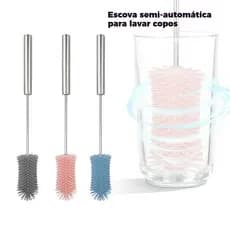 Escova de limpeza rotativa semiautomática para mamadeiras, copos de água, xícaras de chá, misturador de limpeza doméstic