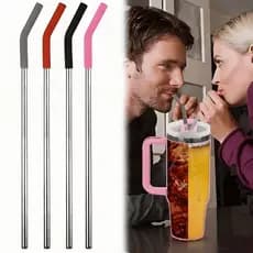 Canudo inox com bico silicone para copo Quencher 40oz/1200ml，8mm