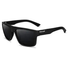 Óculos de Sol Masculino Quadrado Polarizado UV400 Preto Luxo Para Dirigir Esportivo