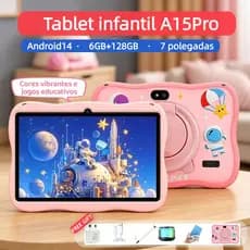 [Alça de ombro grátis] A15Pro Tablet Kids 7 polegadas wifi bluetooth Android 6GB+128GB