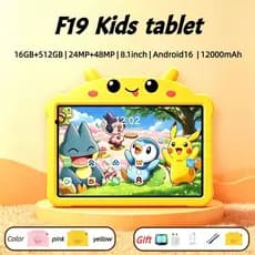 Kids F19 Tablet Android 16 8.1Inch 16GB+512GB Dual Cameras 5G