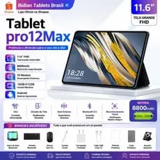 Combo with Keyboard and Mouse Tablet Pro12 Max 11.6" Screen 16GB RAM 512GB WiFi Bluetooth with Android 15