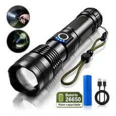 Lanterna Super Potente T9 P50 Tática Mais Forte 26650mah Do Mundo Potente Sitio Fazenda Acampamento Camping Segurança