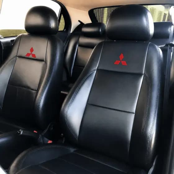 Capa Para Banco Automotivo Carro Couro Mitsubishi Proteção Impermeável