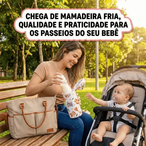 Porta Mamadeira e Copo Bebê e Infantil Térmico Quente e Frio