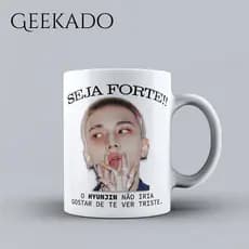 Caneca Stray Kids Seja Forte Meme Membros Kpop Personalizada - Felix Hyunjin BangChan Han I.N