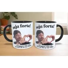Caneca/Xícara de Cerâmica — Seja Forte | Neymar | Presente Criativo