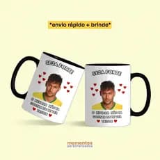 Caneca Cerâmica Seja Forte Neymar Meme Não Fique Triste Futebol Personalizada Presente (+brinde)