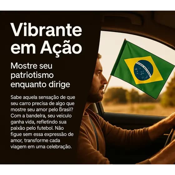 Bandeira Brasil Vidro Do Carro Em Poliester - 2 Unidades