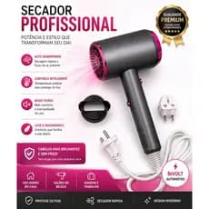 SECADOR DE CABELOS PROFISSIONAL IONICO HAIR DRYER - BIVOLT