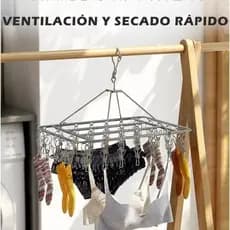 Varal De Meias Em Aço Inox Reforçado Cabide Com Prendedores Resistente Antiferrugem Premium Original